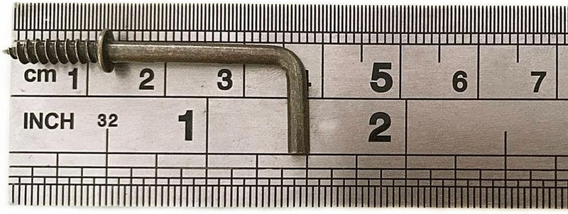 IDEALSV Antique Brass 1 Inch 1 Shape Screw Hooks L Shape Hook Vintage Bronze 7 Shape Right Angle Medal Hanger (80 Pack) - Image 4